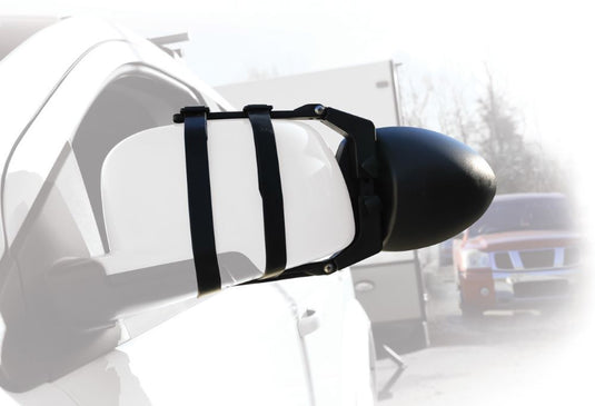 Clamp-On, Dual-View, 8 Inch x 5-1/2 Inch Towing Mirror