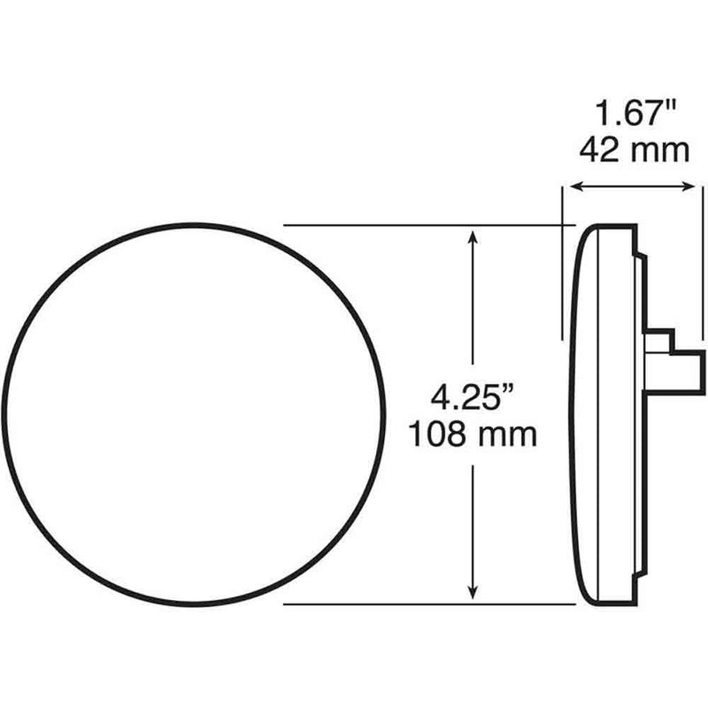 Load image into Gallery viewer, LED Stop/Turn/Tail, Single Diode w/ Reflex, 4 Round Red Tail Light
