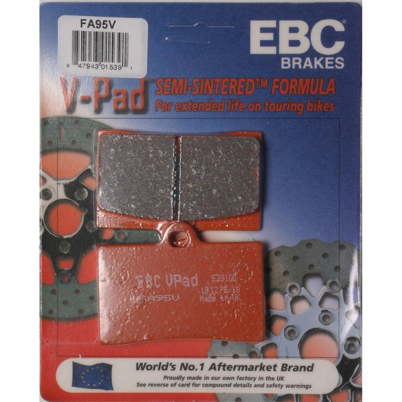 Load image into Gallery viewer, EBC 1 Pair V-Pad Semi-Sintered Touring Brake Pads MPN FA95V
