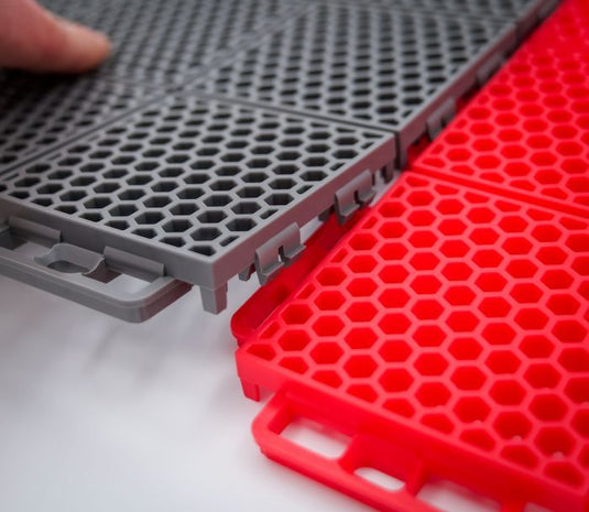 Caliber Protech Smooth Grey Flooring 8 Pieces 13610-3