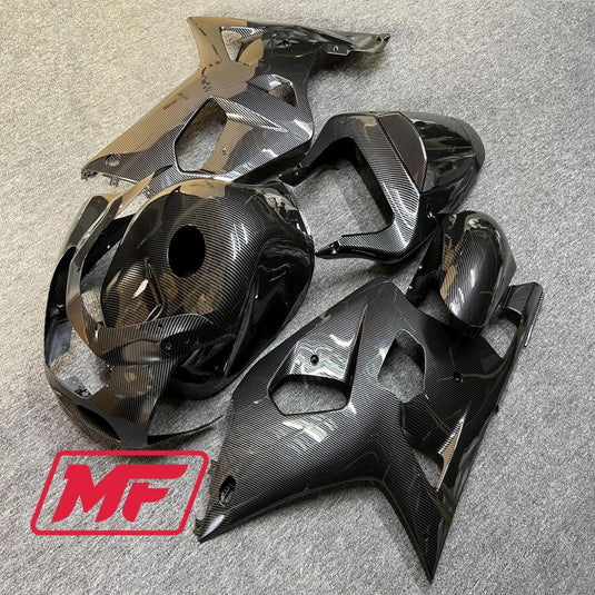 Monster Fairings Full Kit Suzuki GSXR600-750 01-03 Carbon Fiber Style + Windshield + Gas Tank Cover