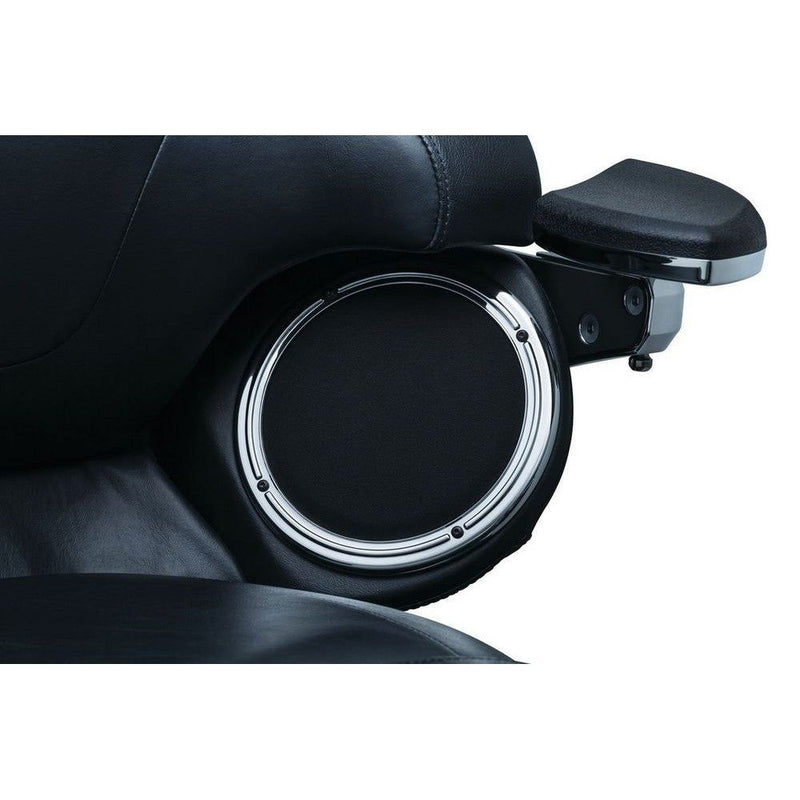 Load image into Gallery viewer, KURYAKYN CHROME REAR SPEAKER ACCENTS 2014-2017 HARLEY DAVIDSON TRI GLIDES 7376
