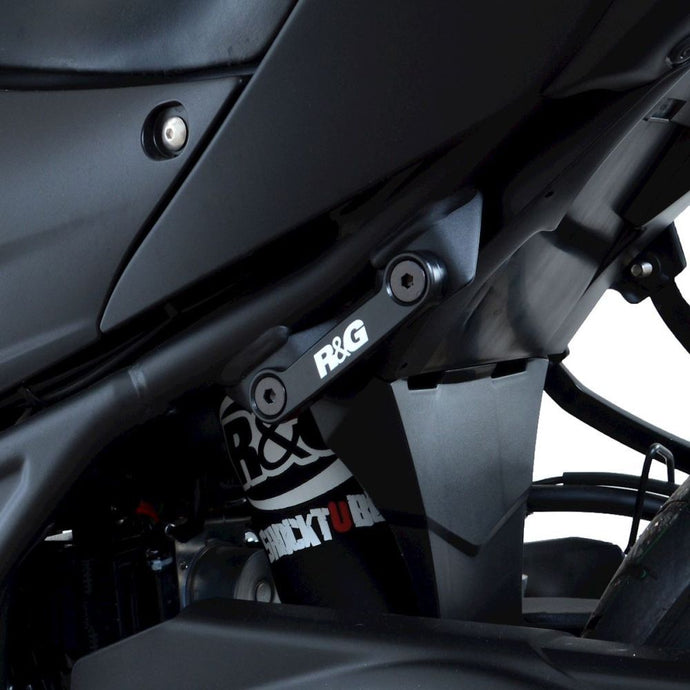 R&G Racing Black Footrest Delete Blanking Plate Kit For 2018-2024 Yamaha MT-03