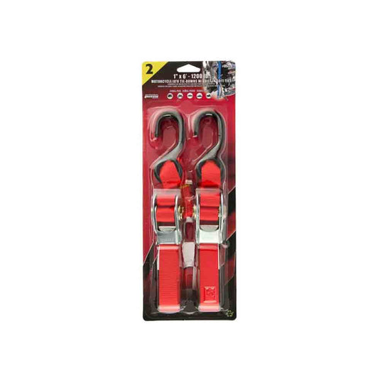 Pair of Over-Center Cam Buckle Tie-Down Straps