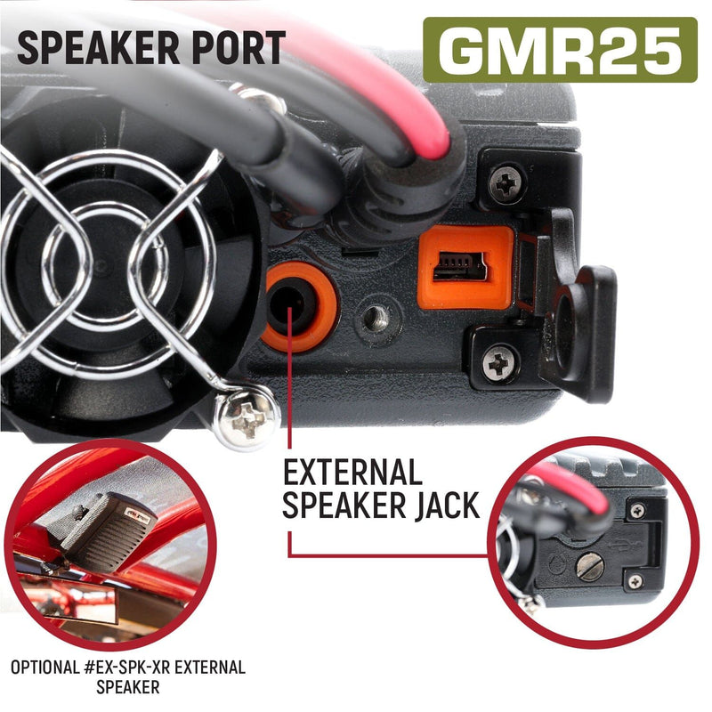 Load image into Gallery viewer, Rugged Radios Adventure Radio Kit - GMR25 Waterproof GMRS Mobile Radio Kit and External Speaker RK-GMR25-SPK
