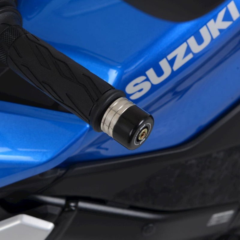 Load image into Gallery viewer, R&amp;G Racing Black Bar End Sliders For 2021-2024 Suzuki GSX-S 950
