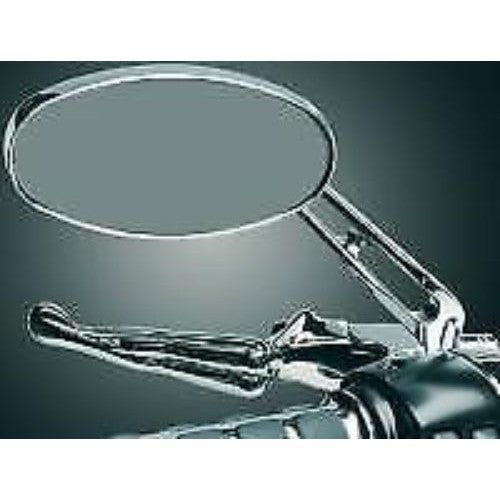 Load image into Gallery viewer, Kuryakyn Chrome Oval Ellipse Swivel Mirrors Set Pair Flat Glass Harley Indian
