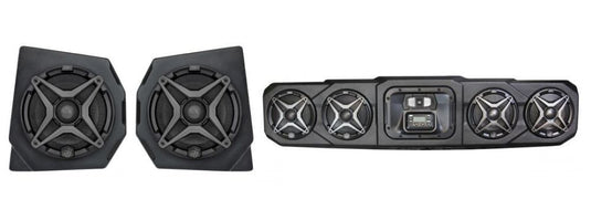 SSV Works 2 Speaker Audio Kit And 4 Speaker Overhead Sound Bar For Can-Am HD10 16-22