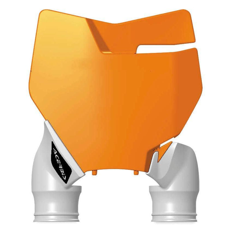 Load image into Gallery viewer, Acerbis Orange/White Raptor Front Number Plate for KTM - 2527425321
