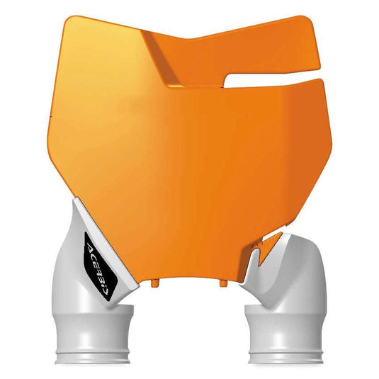 Acerbis Orange/White Raptor Front Number Plate for KTM - 2527425321