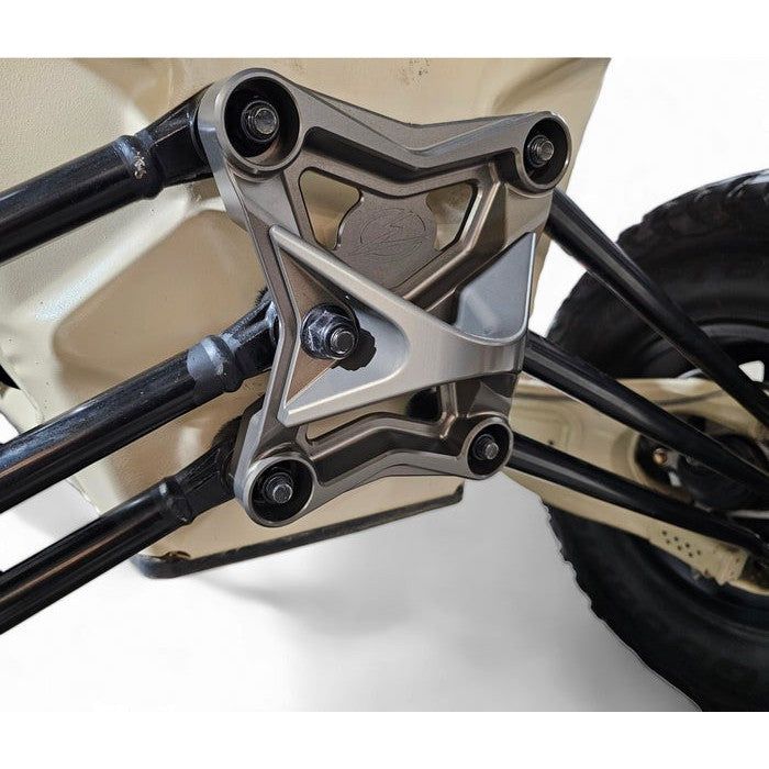 Load image into Gallery viewer, Elektric Offroad Gun Metal Gray Radius Rod Plate With Tow Hook For Can-Am Maverick X3 2017-2021

