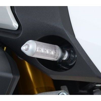 Load image into Gallery viewer, R&amp;G Racing Black Front Indicator Adapter Kit For 2016-2018 Suzuki GSXS1000F ABS

