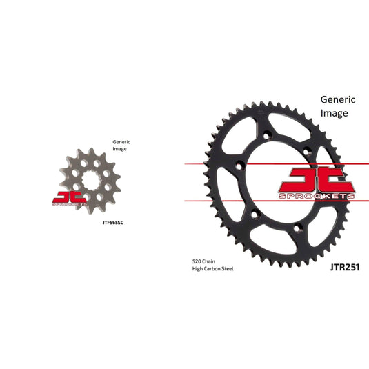 Front and Rear Steel Sprocket Kit for OffRoad YAMAHA YZ450F 2015-2016
