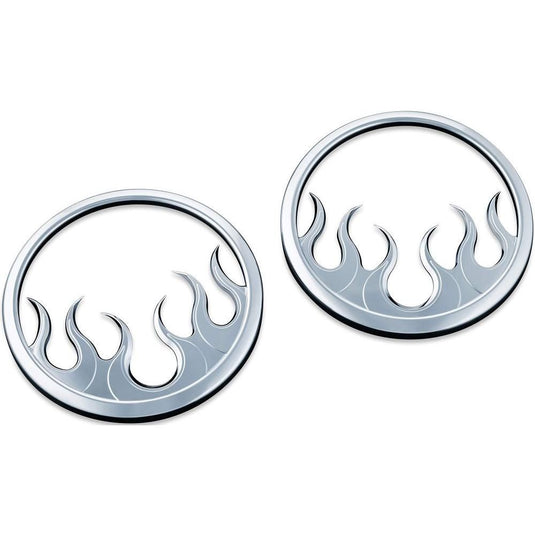 Kuryakyn Speaker Grills Flame Chrome