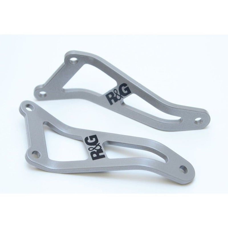 Load image into Gallery viewer, R&amp;G Racing Silver Exhaust Hangers For 2000-2006 Honda CBR400 Tri Arm EH0010SI
