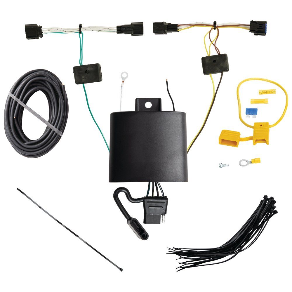 T-One Custom Harness, 4-Way Flat, with Protected Module fits Select Kia Telluride Without Factory Tow Package (No LED Tail Lights)