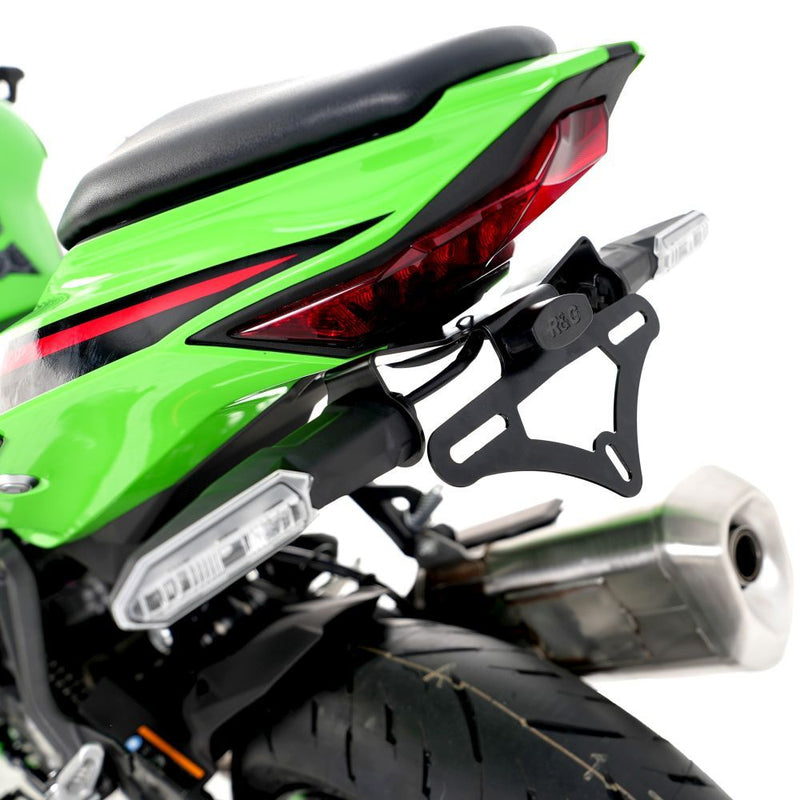 Load image into Gallery viewer, R&amp;G Racing Black Tail Tidy License Plate Holder For 2023-2024 Kawasaki Ninja ZX4R ZX400 ABS SE
