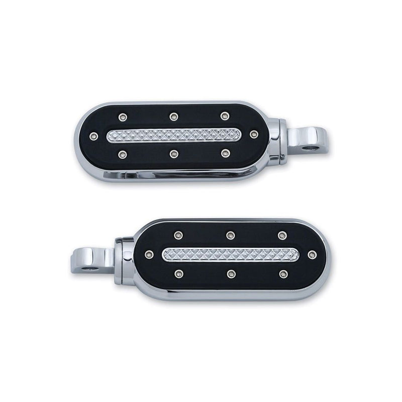 Load image into Gallery viewer, Kuryakyn Adjustable Chrome Heavy Industry Rubber Footpeg Male Pegs Pair Harley
