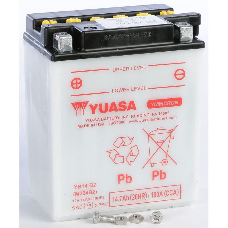 Load image into Gallery viewer, Yuasa Conventional YB14B2 12 Volt Battery YUAM224B2IND
