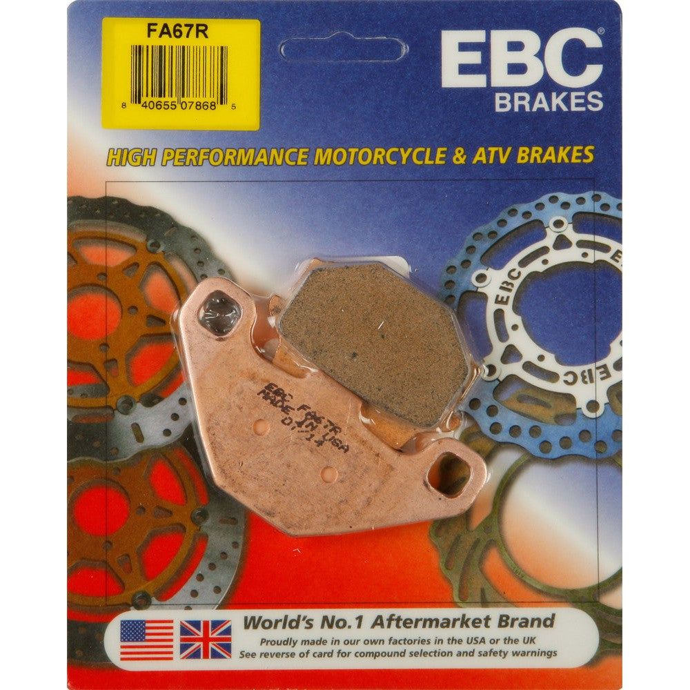 EBC 1 Pair Sintered R Series Heavy-Duty Brake Pads MPN FA67R