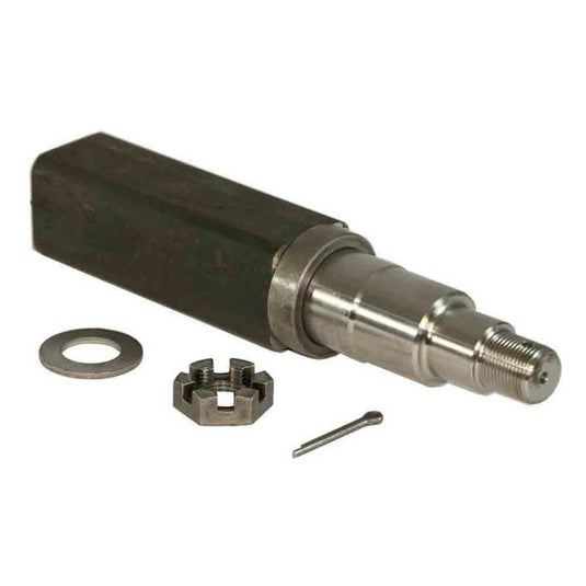 Trailer Axle Spindle Kit - (2) 8-Bolt on 6-1/2" Inch Hub Assemblies Includes (2) Square Stock 1-3/4 Inch to 1-1/4 Inch Tapered Spindles & Bearings