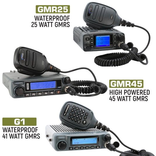 Rugged Radios Jeep Wrangler JL, JLU, and Gladiator JT Two-Way GMRS Mobile Radio Kit