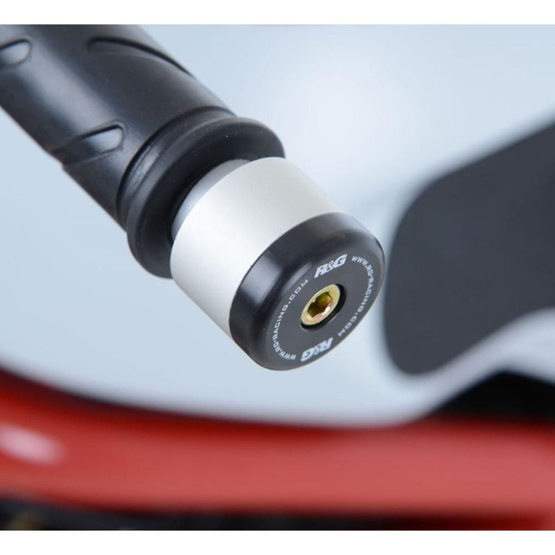 Load image into Gallery viewer, R&amp;G Racing Black Bar End Sliders BE0042BK
