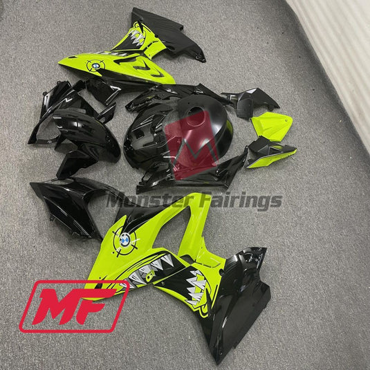 Monster Fairings Full Kit BMW S1000RR 17-18 Yellow High Viz Shark + Windshield + Gas Tank Cover