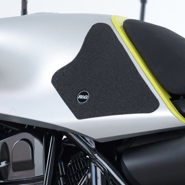 Load image into Gallery viewer, R&amp;G Racing Black Tank Traction Grips For 2019-2022 Husqvarna SVARTPILEN 701
