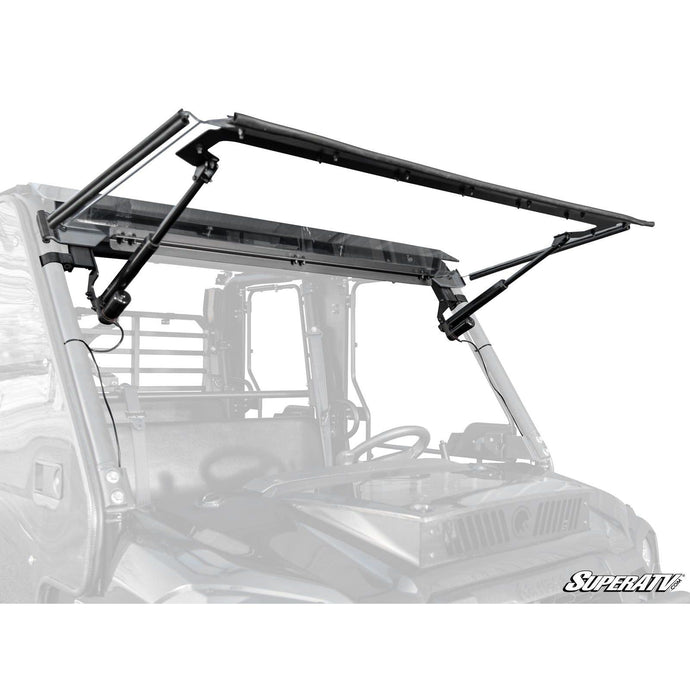 SuperATV Kawasaki Mule Pro MaxDrive Power Flip Windshield PFWS-K-MULEFXT-70