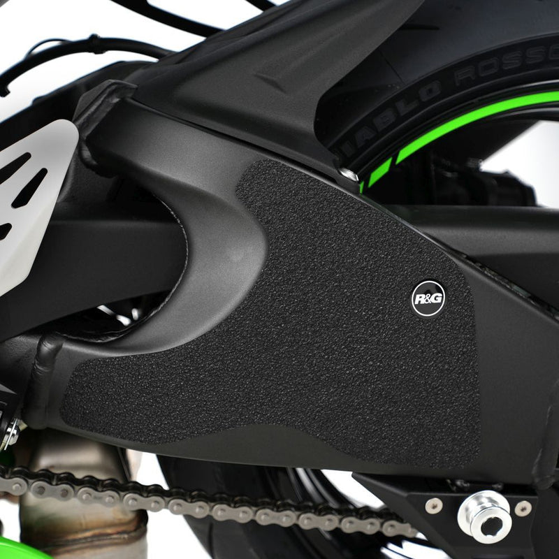 Load image into Gallery viewer, R&amp;G Racing Black Boot Guard Kit For 2019-2024 Kawasaki Ninja ZX6R ZX636
