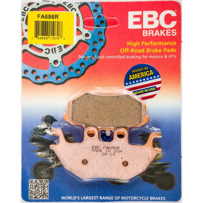 EBC 1 Pair Sintered R Series Heavy-Duty Brake Pads MPN FA686R