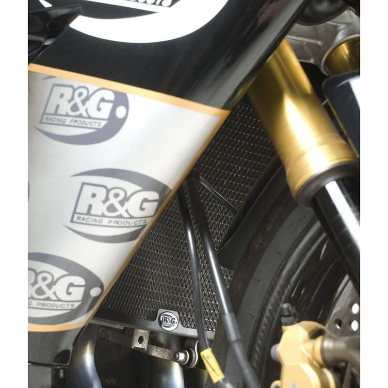 Load image into Gallery viewer, R&amp;G Racing Black Aluminum Radiator Guard For 2004-2005 Kawasaki Ninja ZX10R ZX1000C
