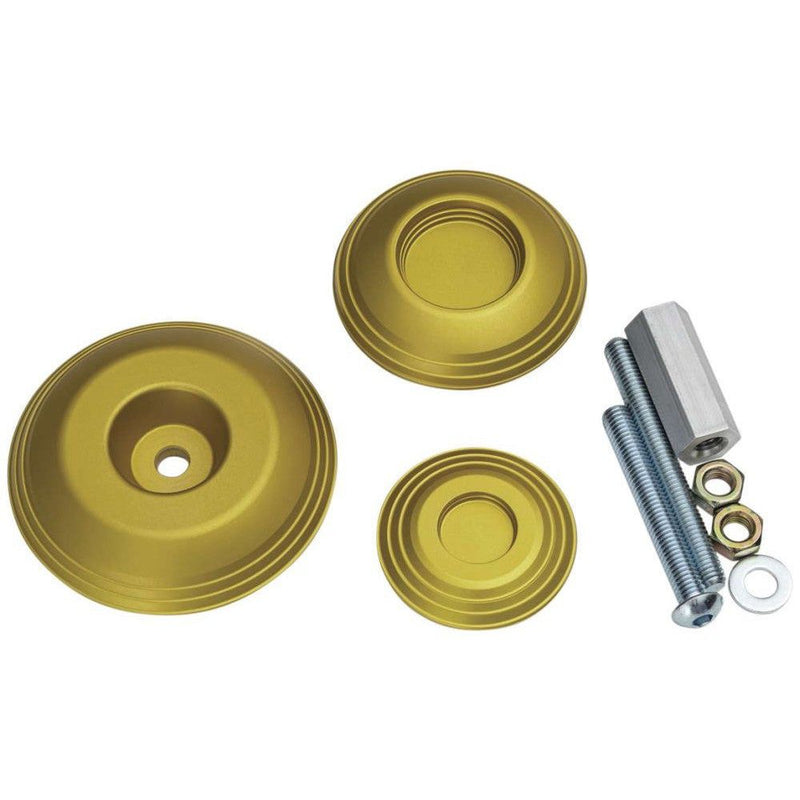 Load image into Gallery viewer, Kuryakyn Lodestar Gold Rear Axle Sliders 3802
