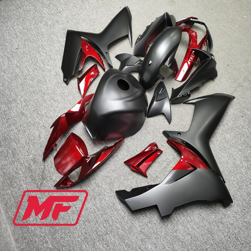 Load image into Gallery viewer, Monster Fairings Full Kit Suzuki GSXR600-750 11-24 Matte Black and Red + Windshield + Gas Tank Cover
