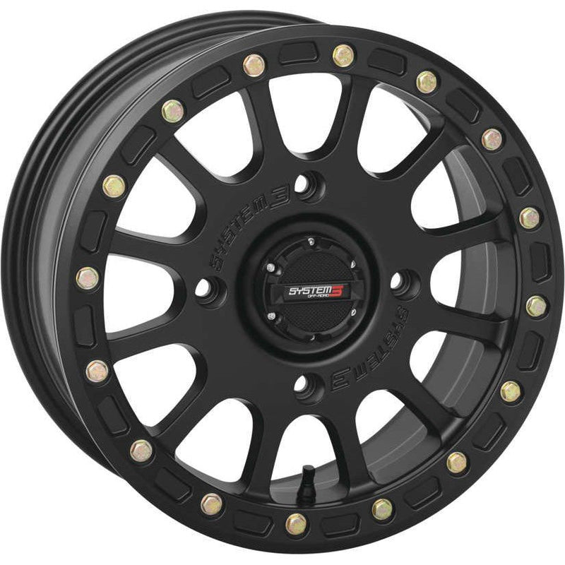 Load image into Gallery viewer, System 3 SB-5 Beadlock Matte Black Wheel 15x7 4/156 5+2 (+38mm) 15S3-5556
