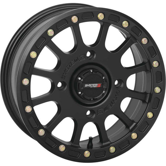 System 3 SB-5 Beadlock Matte Black Wheel 15x7 4/156 5+2 (+38mm) 15S3-5556