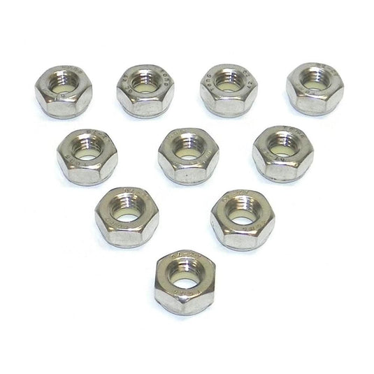 WSM Nylon Lock Nut 10mm Stainless - Pack Of 10 014-703