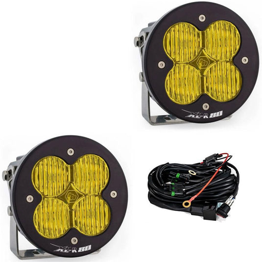 Baja Designs Auxiliary LED Light Pod Pair XL-R 80 Series Wide Cornering Pattern Baja Amber Lens Universal 767815