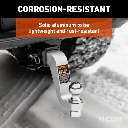 Aluminum Ball Mount (2" Shank, 8,000 lbs. 6" Drop, 8-1/2" Long)