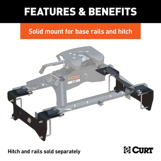 Custom 5th Wheel Frame Brackets Fits Select Silverado, Sierra 1500 (Except 5.5 Foot Bed)