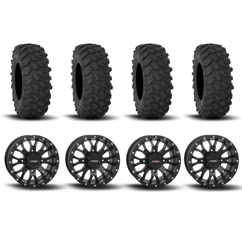 Load image into Gallery viewer, System 3 ST-3 Simulated Beadlock Matte Black 15" Wheels And XTR370 Tires [30x10-15]
