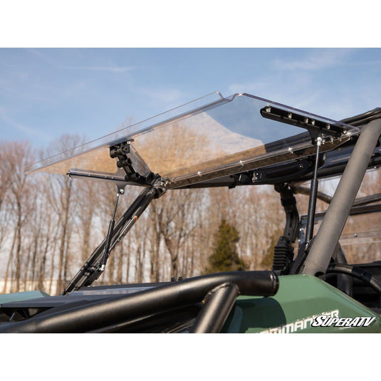 SuperATV Can-Am Maverick Trail Scratch Resistant Flip Windshield FWS-CA-T-70