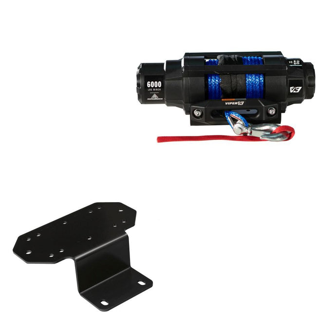 Viper 6000lbs V3 Winch Blue Rope With Mount For Yamaha Rhino 700 2008-2013