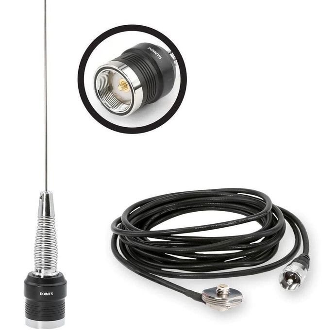 Rugged Radios GMRS / UHF No Ground Plane (NGP) Whip Antenna Kit & NMO Mount ANT-SPARE-KIT-U