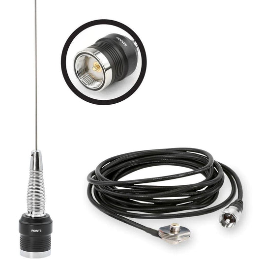 Rugged Radios GMRS / UHF No Ground Plane (NGP) Whip Antenna Kit & NMO Mount ANT-SPARE-KIT-U