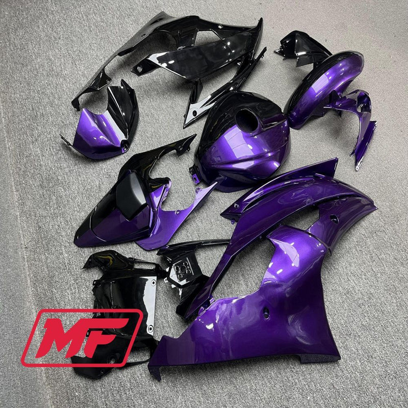 Load image into Gallery viewer, Monster Fairings Full Kit Yamaha YZF R6 08-16 Gloss Purple Black Split + Windshield + Gas Tank Cover
