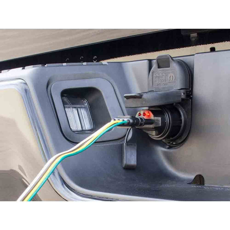 Load image into Gallery viewer, 7-Way Flat Pin to 4-Flat Adapter with LED Lights
