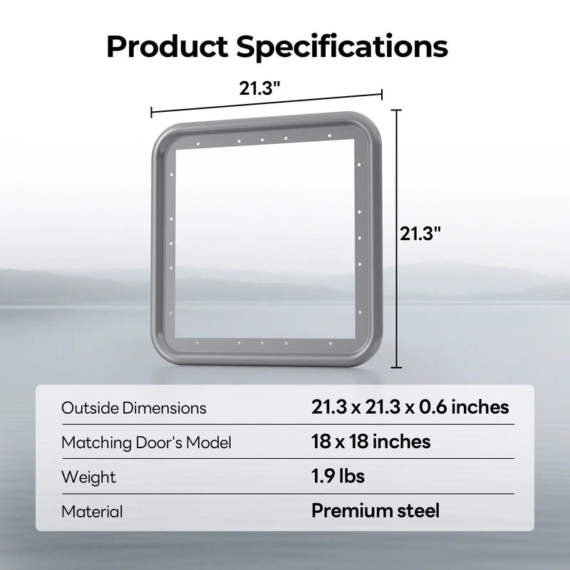 Load image into Gallery viewer, 15×18 / 18×18 Door Trim Ring-Gray
