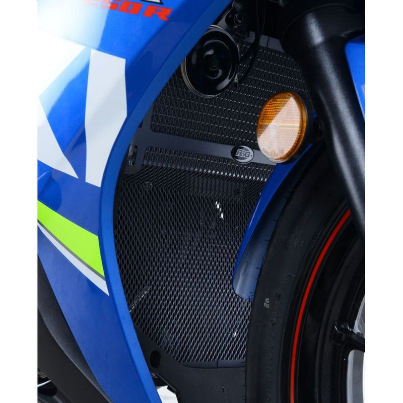 Load image into Gallery viewer, R&amp;G Racing Black Radiator and Downpipe Guard For 2017-2020 Suzuki GSX250R
